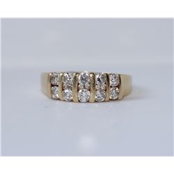 14KT Yellow Gold 1.00ctw Diamonds Anniversary Band