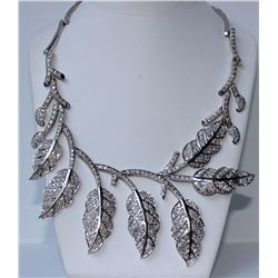 18KT White Gold 9.85ctw Diamond Necklace