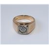 Image 2 : 10KT Yellow Gold 0.84ctw Diamond Mens Ring