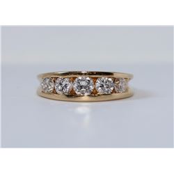 14KT Yellow Gold 0.79ctw Diamonds Anniversary Band