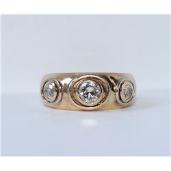 14KT Yellow and White Gold 1.00 ctw Diamond Man's Band