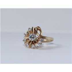 14KT Yellow Gold 0.68ctw Diamonds Ladies Design Ring