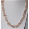 Image 1 : 37" Long Rose Quartz Necklace