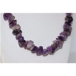 38" Long Amethysts Necklace