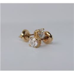 14KT Yellow Gold 0.75ctw Diamond Stud Earrings
