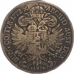 Austria 1772-AS Maria Theresa Taler