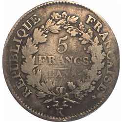 France LAN 5 (1796-97) K 5 Francs