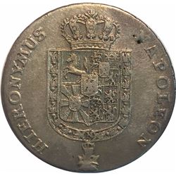 German States 1808-F Westphalia 1/6 Thaller