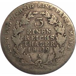 German States Prussia 1809A 1/3 Thaler