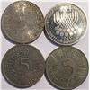 Image 1 : 4x Germany Silver 5 Mark