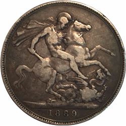 Great Britain 1889 Silver Crown