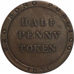 Isle of Man 1831 1/2 Penny Token