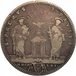 Italian States Papal States 1761 Silver Testone