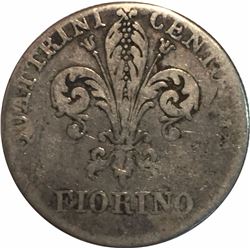 Italy 1828 Tuscany Leopold II Fiorino
