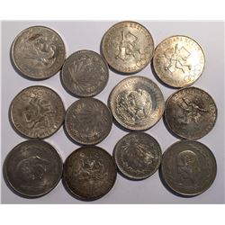 12x Mexico Silver Coins