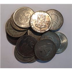 14x Netherlands 2 1/2 Gulden Silver Coins