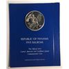 Image 1 : Panama 1970 Silver 5 Balboas Commemorative Coin