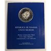 Image 2 : Panama 1970 Silver 5 Balboas Commemorative Coin
