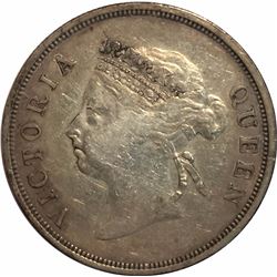 Strait Settlements 1900 Silver 50 Cents