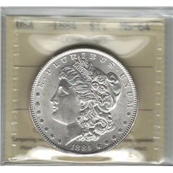 United States 1884 Morgan Dollar ICCS MS64