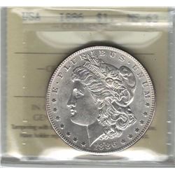United States 1886 Morgan Dollar ICCS MS63
