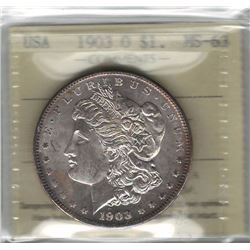 United States 1903O Morgan Dollar ICCS MS63