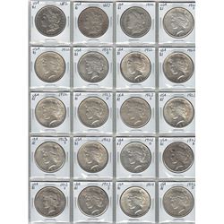 20x United States Silver Dollars 1882 to 1926