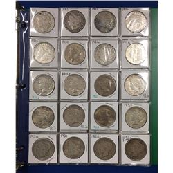 100x United States Silver Morgan & Peace Dollars. Mixed Dates