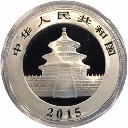 China 2015 10 Yuan 1 oz Silver Panda