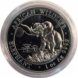 Somali Republic 2016 100 Shillings 1 oz Silver Elephant