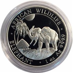 Somali Republic 2017 100 Shillings 1 oz Silver Elephant