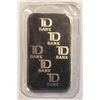Image 2 : 1 oz Johnson Matthey Silver Bar with TD Bank Logo