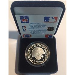 1 oz Silver Round Dallas Cowboys - Super Bowl XXVII Champions