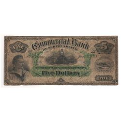 Commercial Bank of Newfoundland 1888 $5