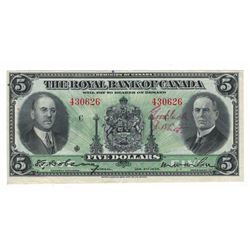 The Royal Bank of Canada 1935 $5
