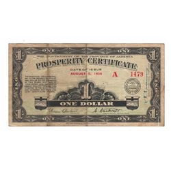 Alberta Prosperity Certificate 1936 $1