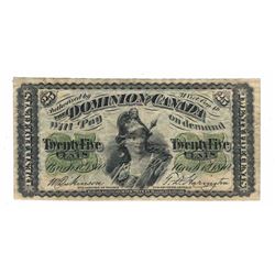 Dominion of Canada 1870 25 Cents Shinplaster
