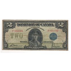 Dominion of Canada 1923 $2 Blue Seal