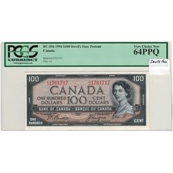 Canada 1954 $100 Devil's Face PCGS Very Choice New 64 PPQ