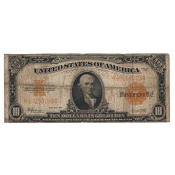 United States 1922 $10 Gold Certificate