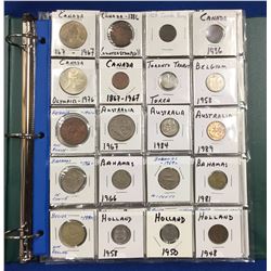 Collection of World Coins in Binder