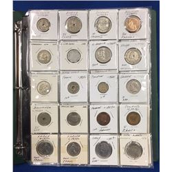 Collection of World Coins In Binder.