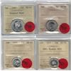 Image 1 : Canada Lot of 4 ICCS Graded Coins