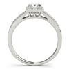Image 2 : 1.4 CTW Certified VS/SI Princess Diamond Solitaire Halo Ring 18K White Gold - REF-428M2F - 27153