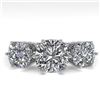 Image 1 : 2.0 CTW Past Present Future Certified VS/SI Cushion Diamond Ring 18K White Gold - REF-414M2F - 35919