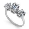 Image 2 : 2.0 CTW Past Present Future Certified VS/SI Cushion Diamond Ring 18K White Gold - REF-414M2F - 35919