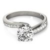 1.4 CTW Certified VS/SI Diamond Bypass Solitaire Ring 18K White Gold - REF-486N2Y - 27681