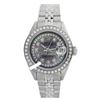 Image 1 : Rolex Men's Stainless Steel, QuickSet, Diam Dial & Diam/Sapphire Bezel - REF-485K5R