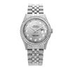 Image 2 : Rolex Men's Stainless Steel, QuickSet, Diamond Dial & Diamond Bezel - REF-441Z8Y