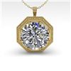 Image 2 : 1.50 CTW VS/SI Diamond Solitaire Necklace 18K Yellow Gold - REF-525H6W - 36010